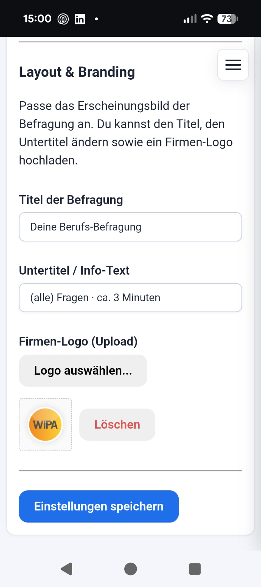 Layout und Branding